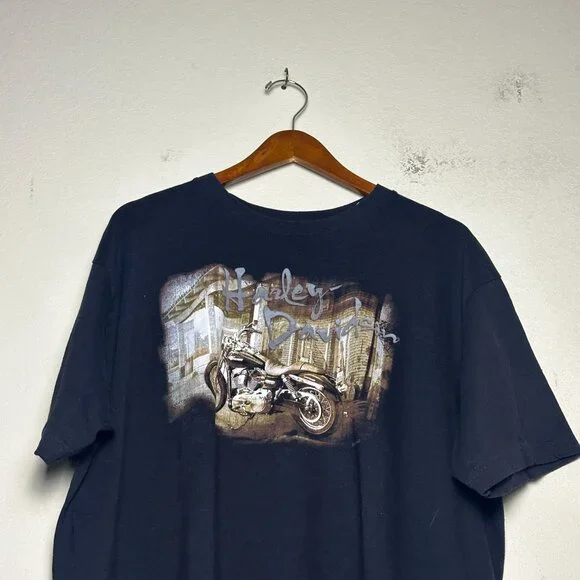 Harley Davidson Men XL Shirt Cancun Playa Del Carmen Tribal Graphic T Black Bike - Picture 12 of 13